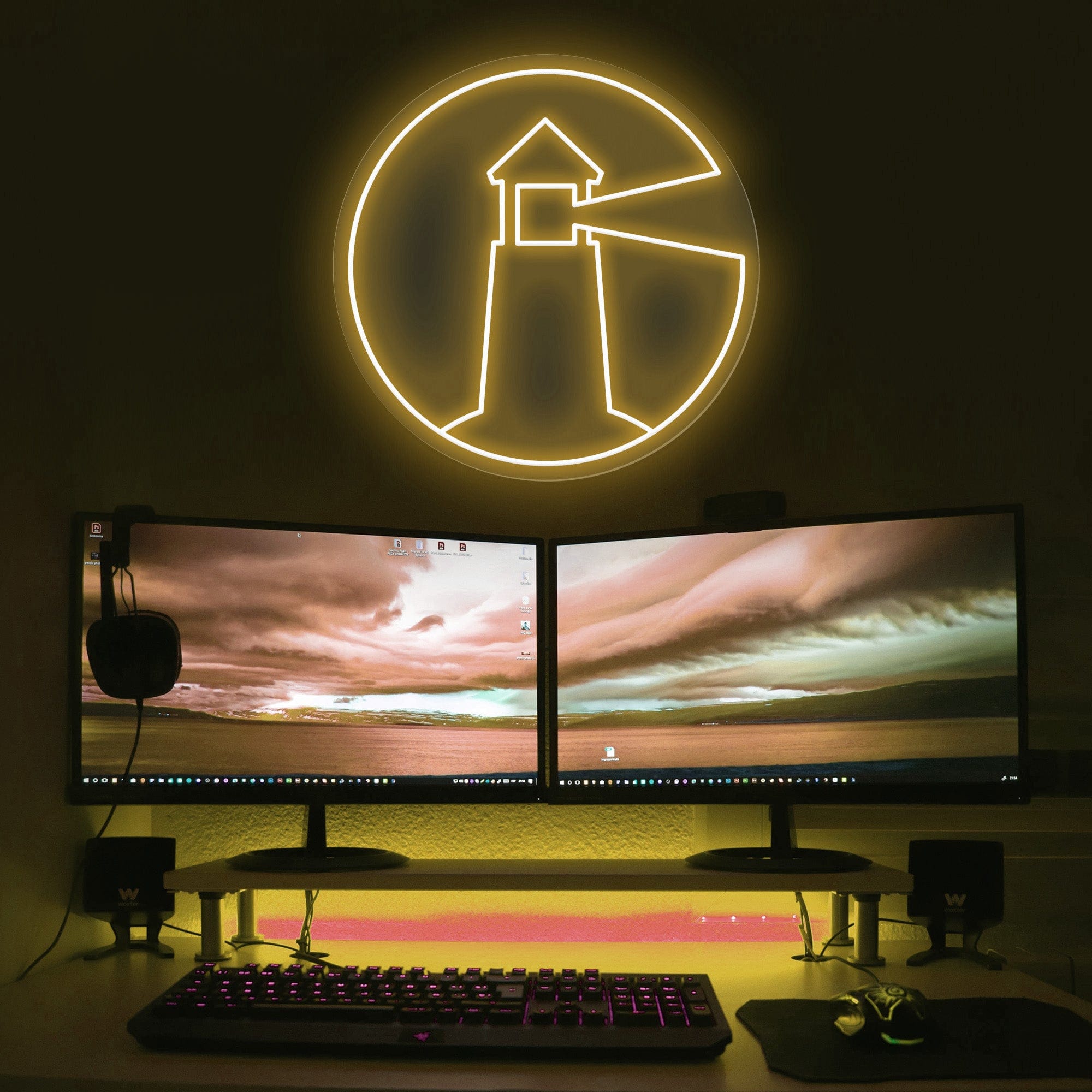Lighthouse Shape Glow LED Neon Sign