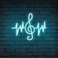 Sound Waves & Note Music Neon Sign