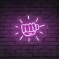 Fist Sparkle Gym Neon Sign