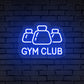 "GYM CLUB" Words Kettlebells Gym Neon Sign