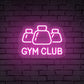 "GYM CLUB" Words Kettlebells Gym Neon Sign