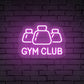 "GYM CLUB" Words Kettlebells Gym Neon Sign