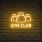 "GYM CLUB" Words Kettlebells Gym Neon Sign
