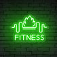 "FITNESS" Word Barbell Neon Sign