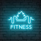 "FITNESS" Word Barbell Neon Sign