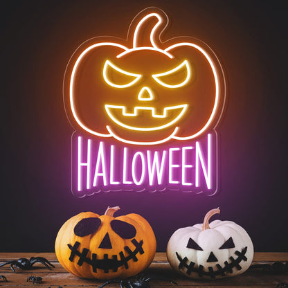 Halloween Pumpkin Neon Sign