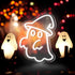 Cute Ghost Hat Halloween Neon Sign