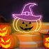 Pumpkin Hat Neon Sign for Halloween
