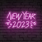 "New Year 2023" Words Decorative Neon Sign