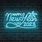 "Happy New Year 2023" Festive Neon Sign
