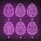 Patterned Egg Easter Theme Neon Sign