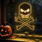 Skull & Bones Neon Sign for Halloween