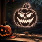 Devil Face Pumpkin Neon Sign for Halloween