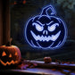 Devil Face Pumpkin Neon Sign for Halloween