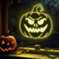 Devil Face Pumpkin Neon Sign for Halloween