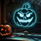 Devil Face Pumpkin Neon Sign for Halloween