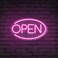 Oval Neon "Open" Sign for Business