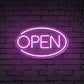 Oval Neon "Open" Sign for Business