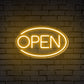Oval Neon "Open" Sign for Business