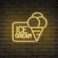"Ice Cream" Words & Symbols Neon Sign