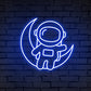 Astronaut Sitting on the Moon Cute Neon Sign