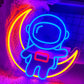Astronaut Sitting on the Moon Cute Neon Sign