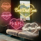Heart-Framed Words Personalized Neon Sign
