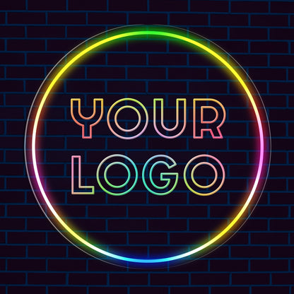 Multicolor Logo & Name Personalized Neon Sign